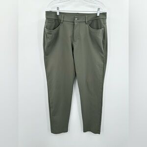 Lululemon Men's‎ ABC Slim-Fit Pant *Warpstreme Dark Forest Green Size 34